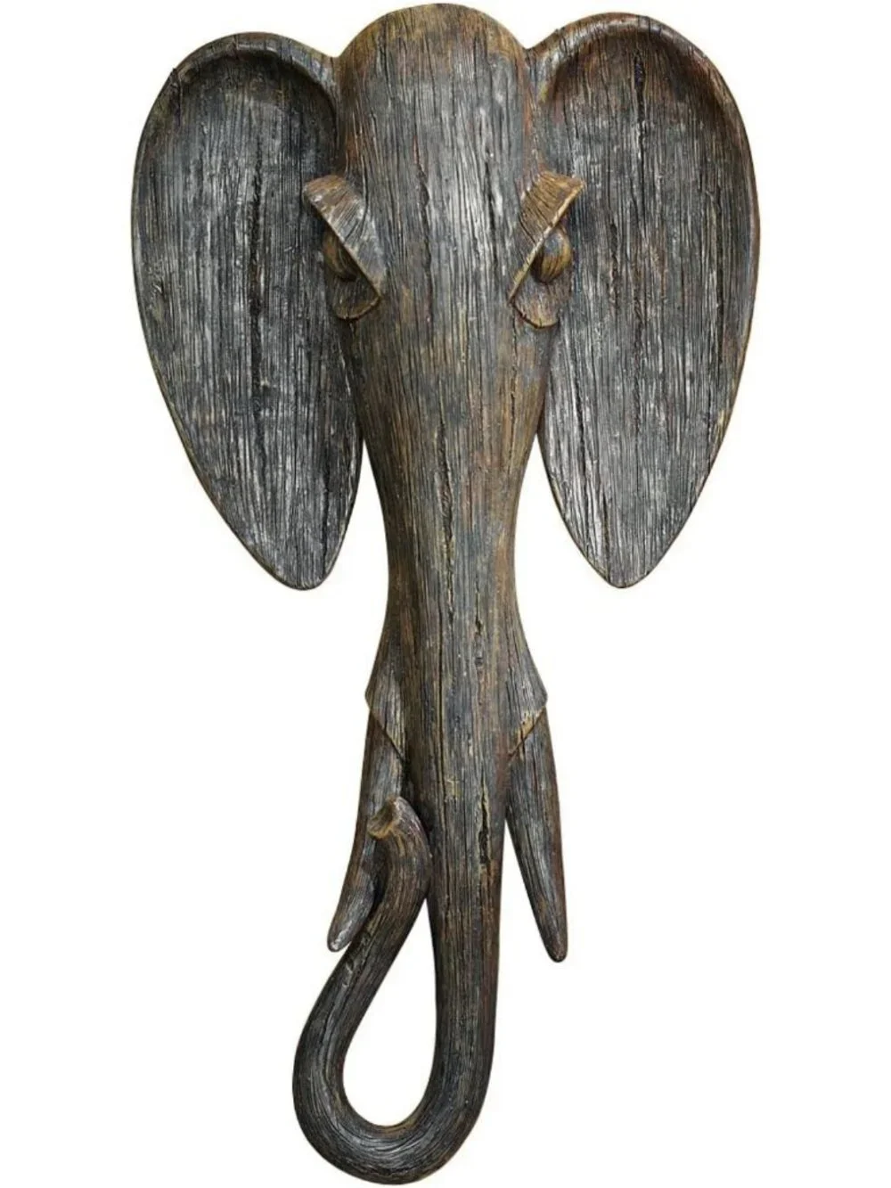 Savannah Elephant Wall Decor Sculpture - Colorful Animal Mask for Home Decor
